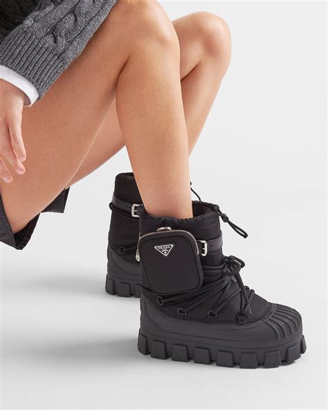 prada quilted nylon boots|re nylon gabardine boots.